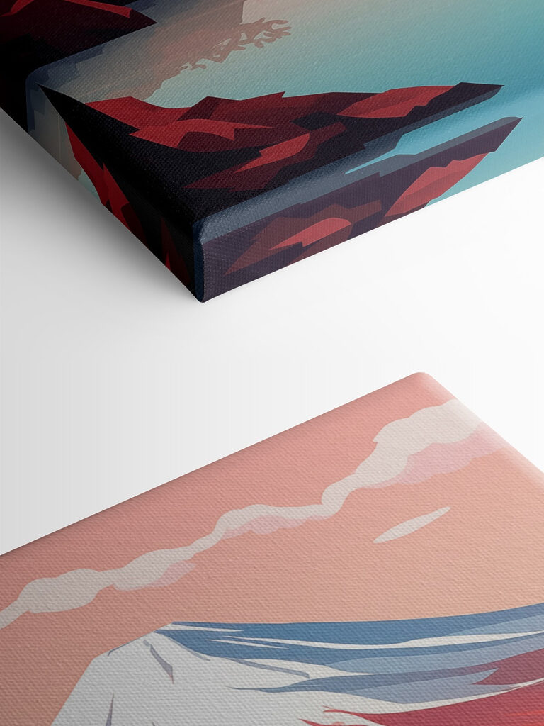 Mountain with a lake and trees