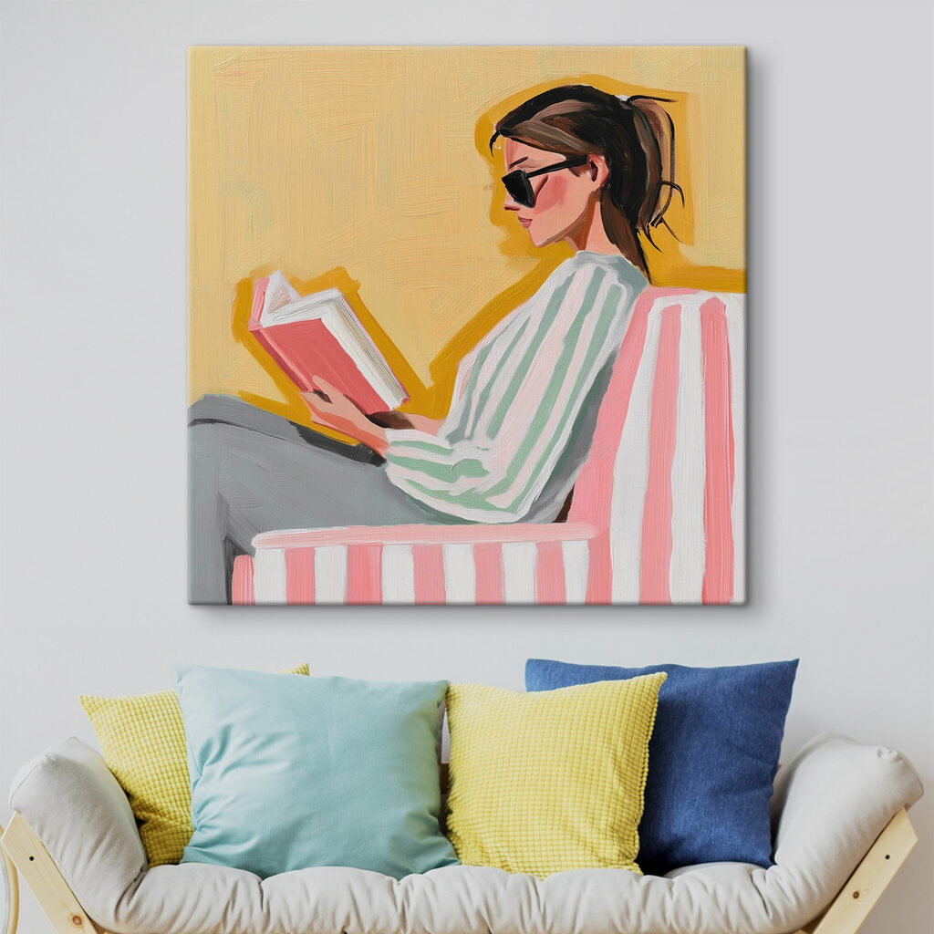 Woman reading a book