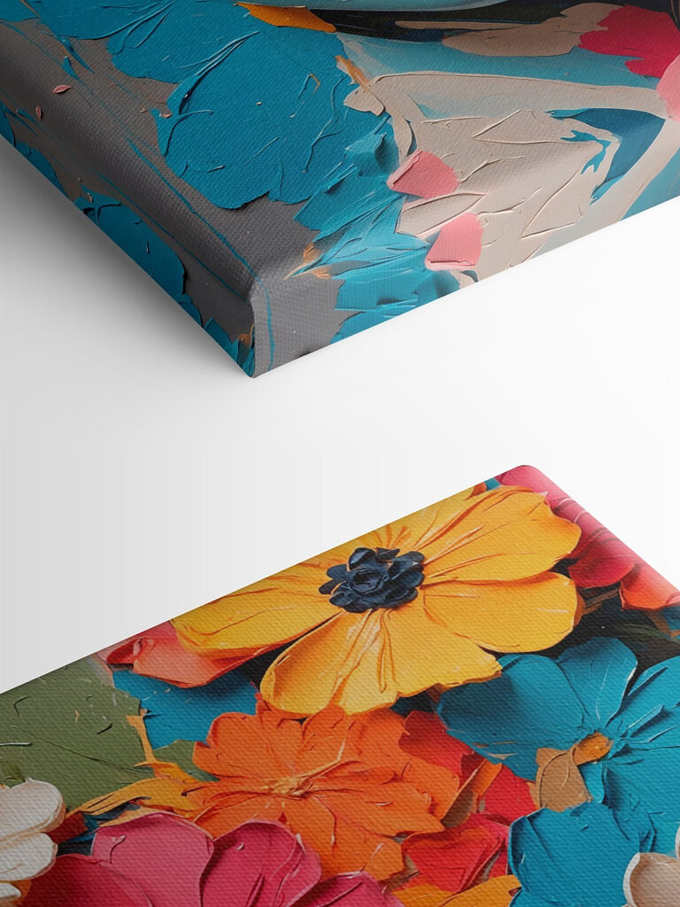 Face covered in flowers Face covered in flowers