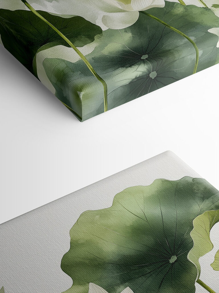 Group of white flowers with green leaves