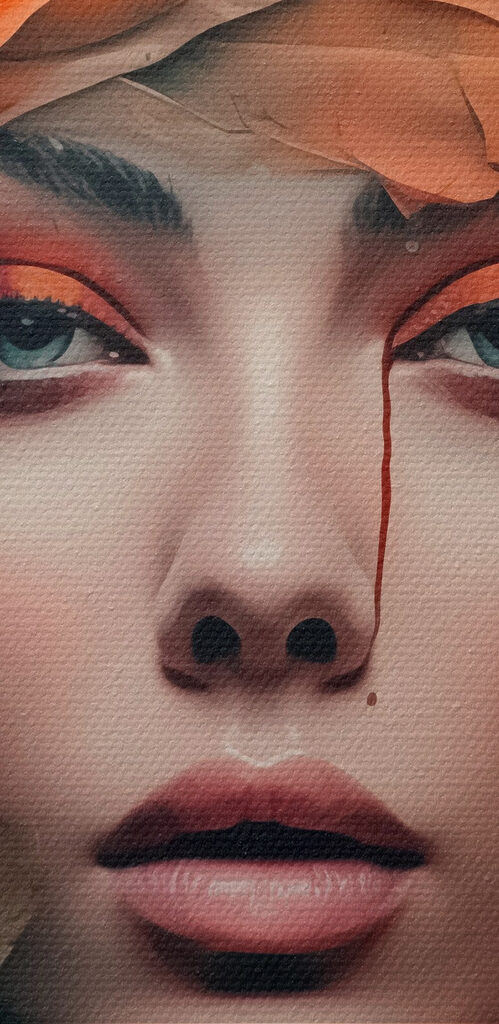 Woman with flowers in her hair