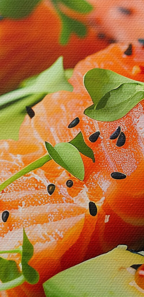 Plate of food on a table