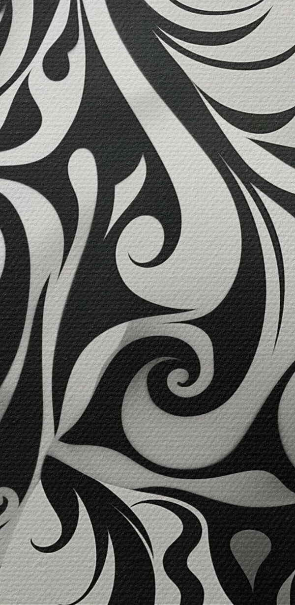 Black and white horse with swirls Black and white horse with swirls