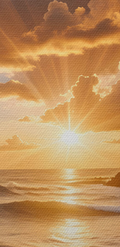 Sunset over a body of water Sunset over a body of water