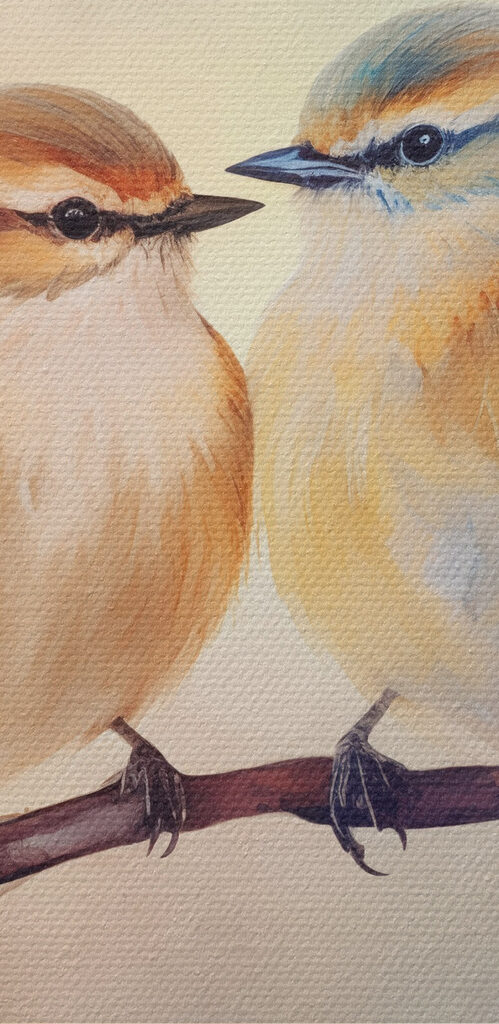 Two birds on a branch Two birds on a branch