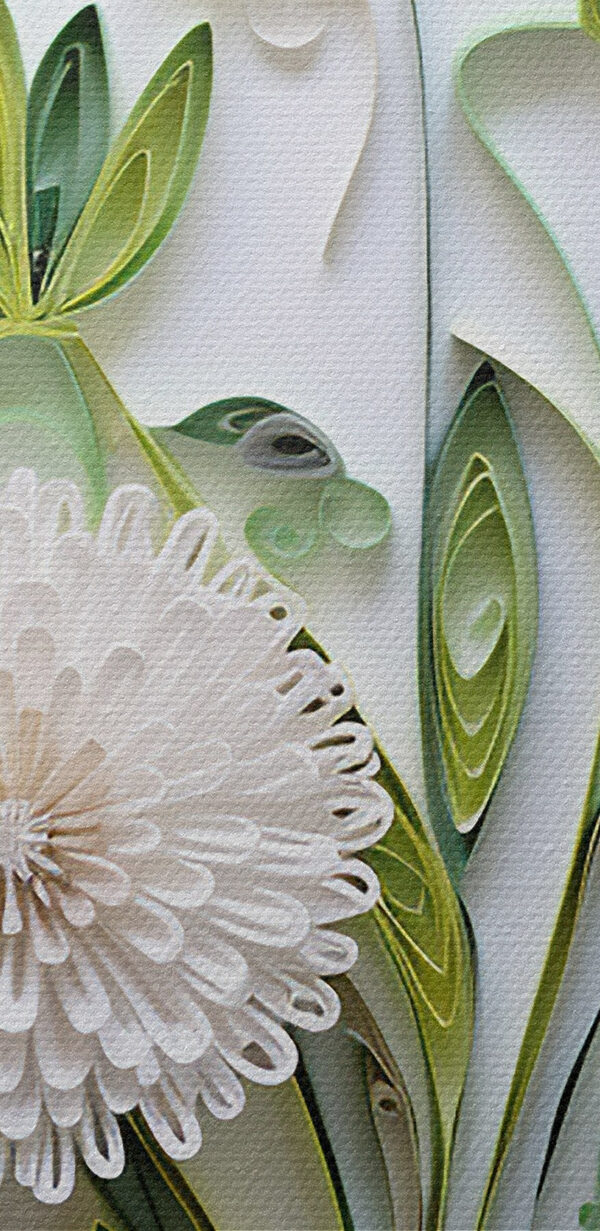 Paper flowers and leaves Paper flowers and leaves