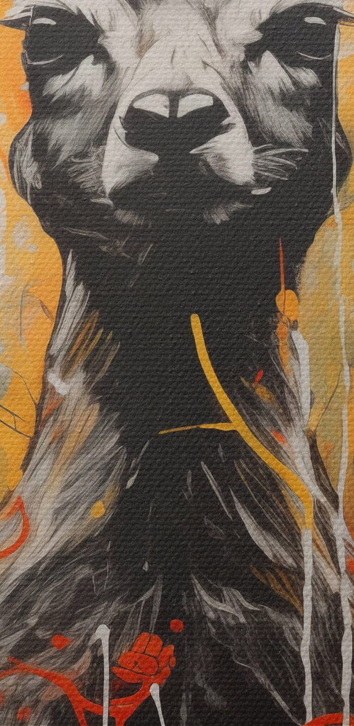 Painting of a kangaroo