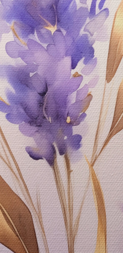 Delicate blooms in soft lavender hues