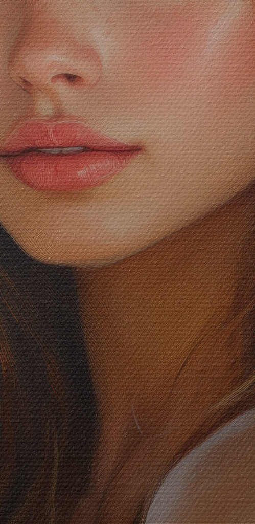 Woman wearing a straw hat