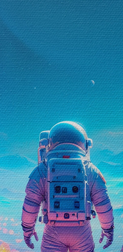 Astronaut walking on a desert Astronaut walking on a desert