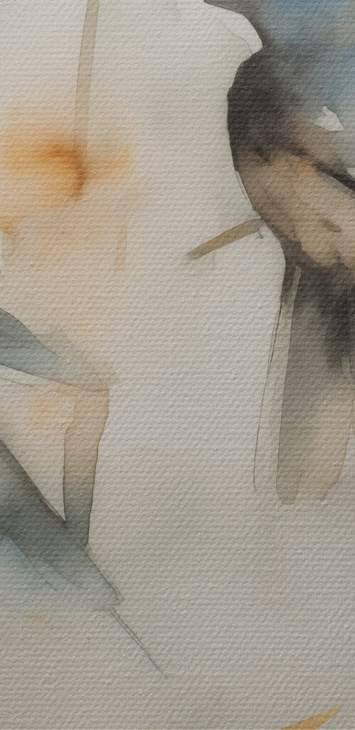 Group of birds on a branch