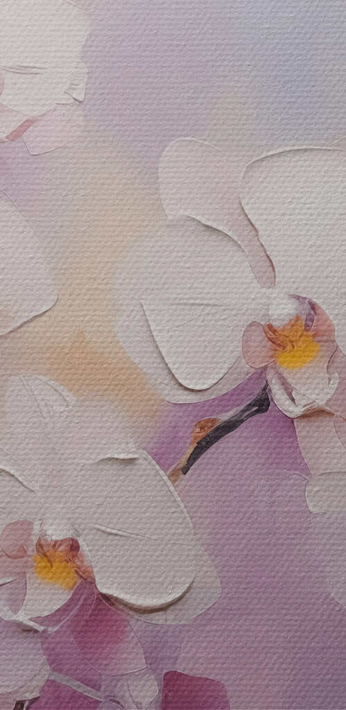 Painting of white flowers