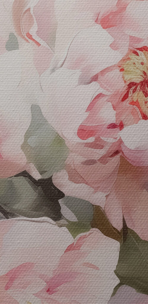 Painting of pink flowers Painting of pink flowers