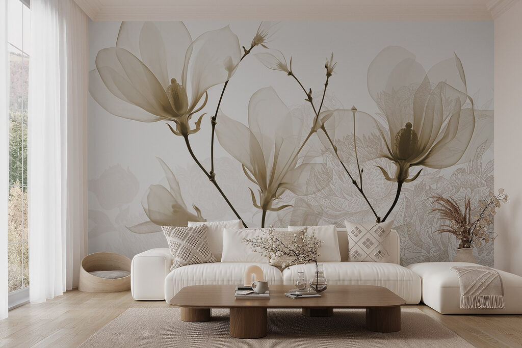 Delicate blooms in soft hues