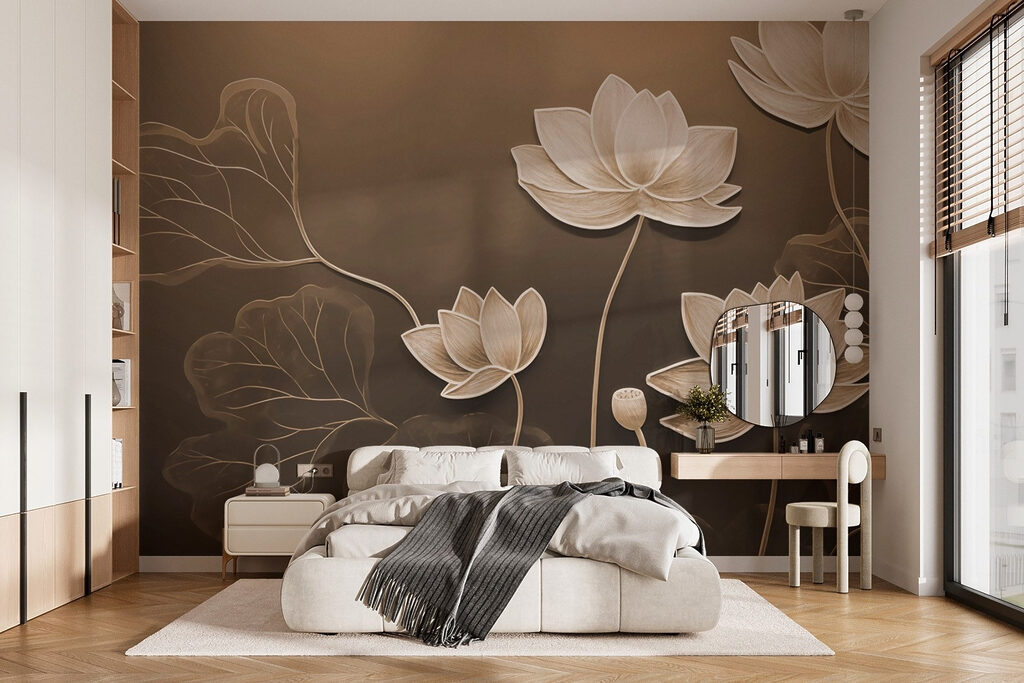 Serene blooms on a muted canvas Serene blooms on a muted canvas