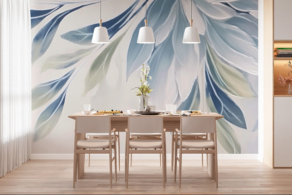 Elegant leaves in soft colors