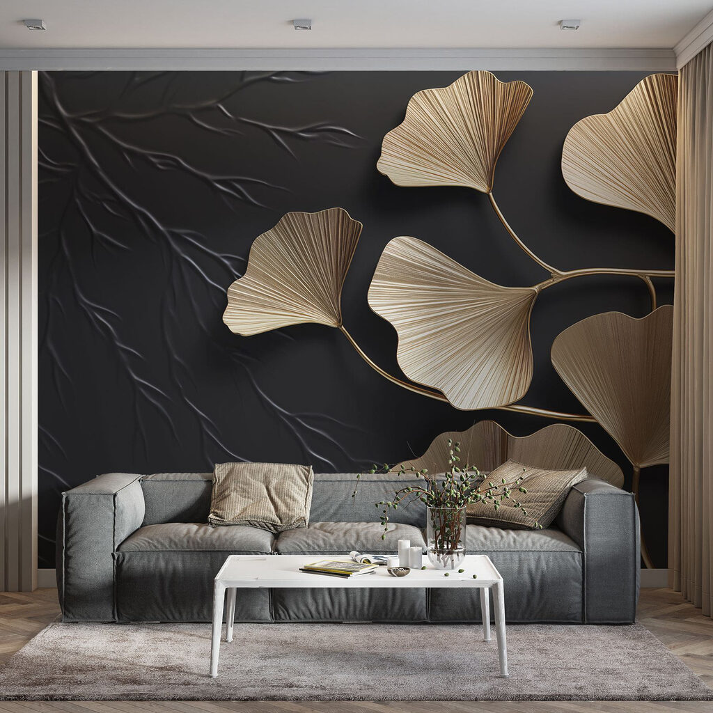 Elegant leaves against a dark backdrop