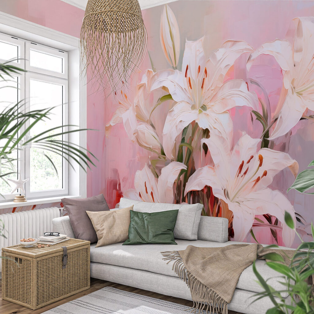 Painting of white flowers