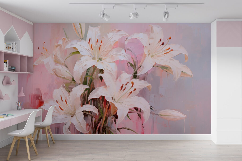 Painting of white flowers