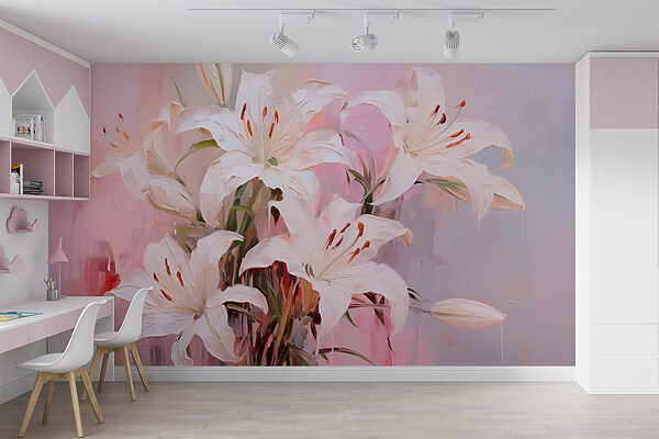 Painting of white flowers