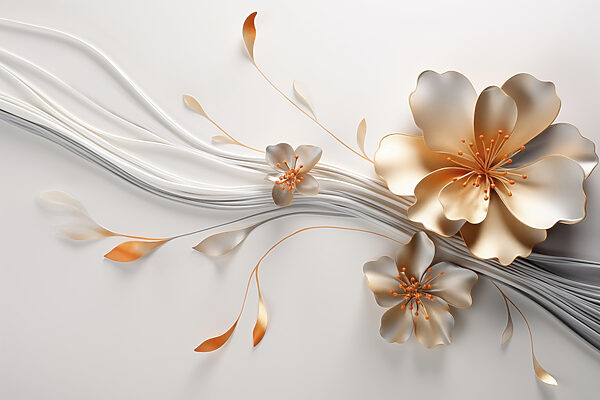 Elegant floral design with flowing details Elegant floral design with flowing details