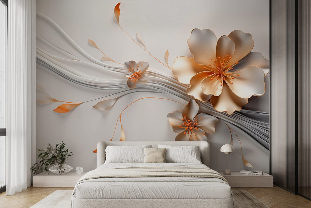 Elegant floral design with flowing details Elegant floral design with flowing details