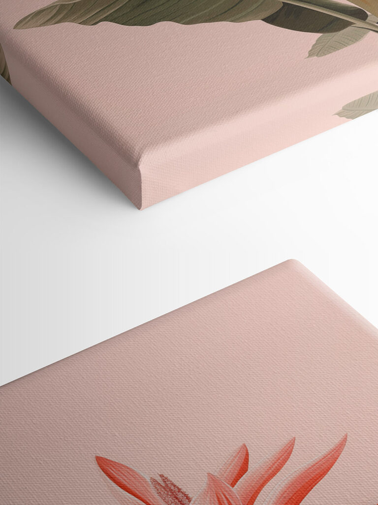 Painting of a flower and leaves