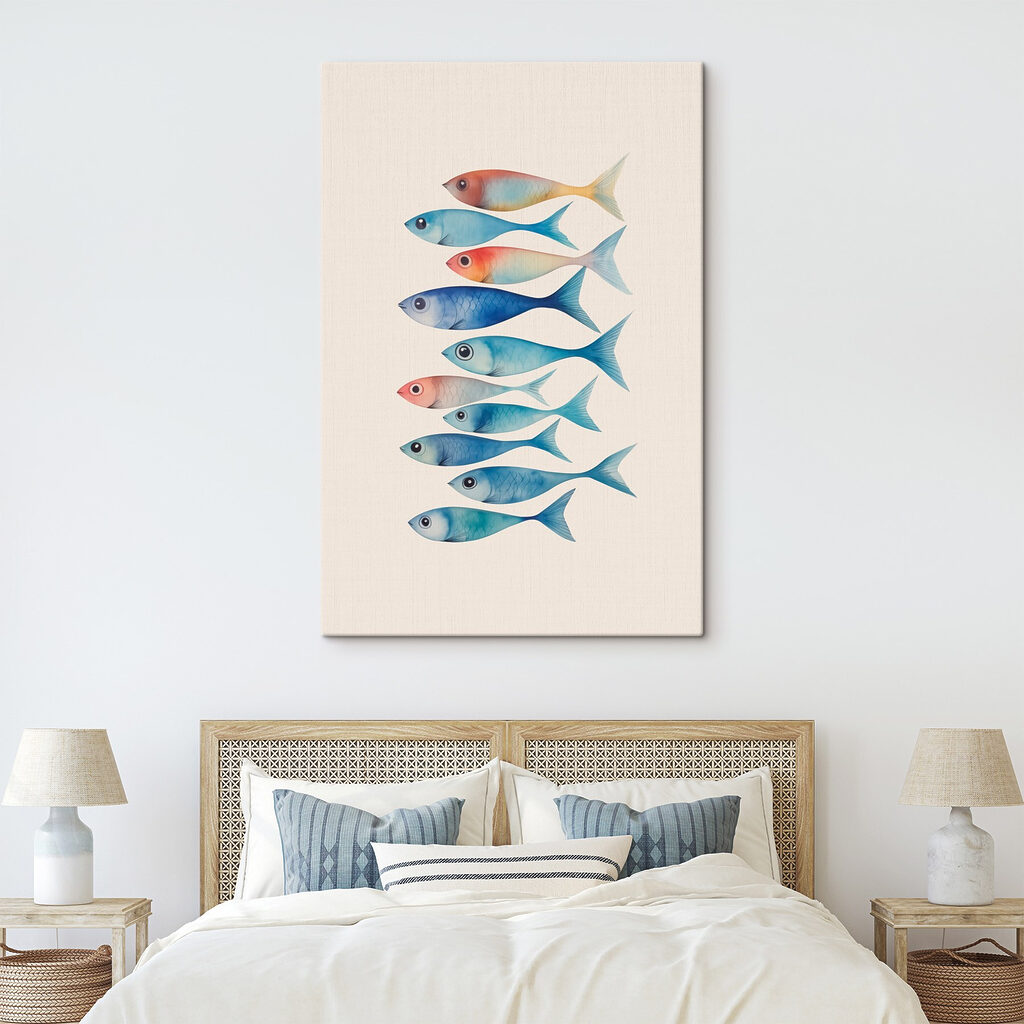 Group of fish with different colors