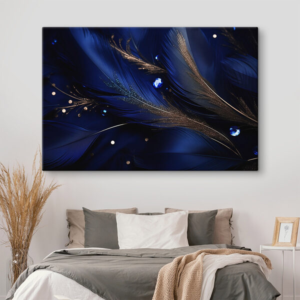 Картина Елегантне пір'я на глибокому тлі