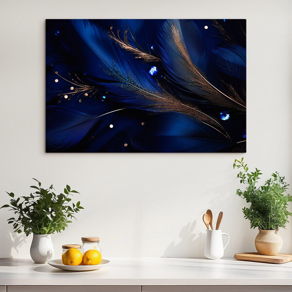 Elegant feathers on a deep background