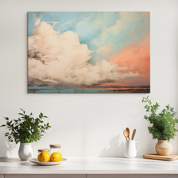 Painting of clouds in the sky Painting of clouds in the sky