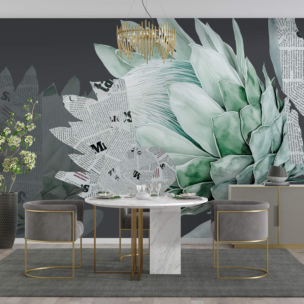 Artichoke with newspaper on it