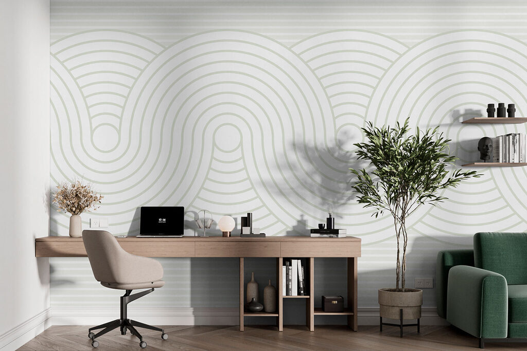 White and gray lines on a white background