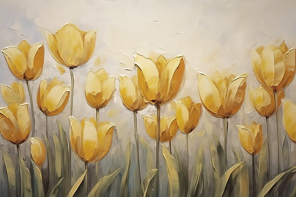 Painting of yellow flowers Painting of yellow flowers
