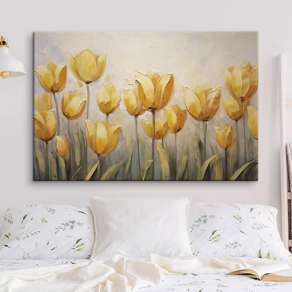 Painting of yellow flowers Painting of yellow flowers