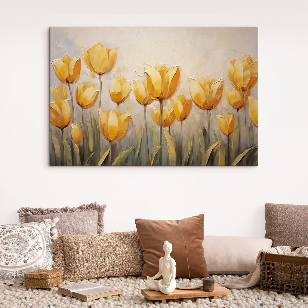 Painting of yellow flowers Painting of yellow flowers