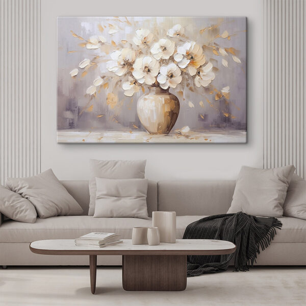 Painting of flowers in a vase Painting of flowers in a vase