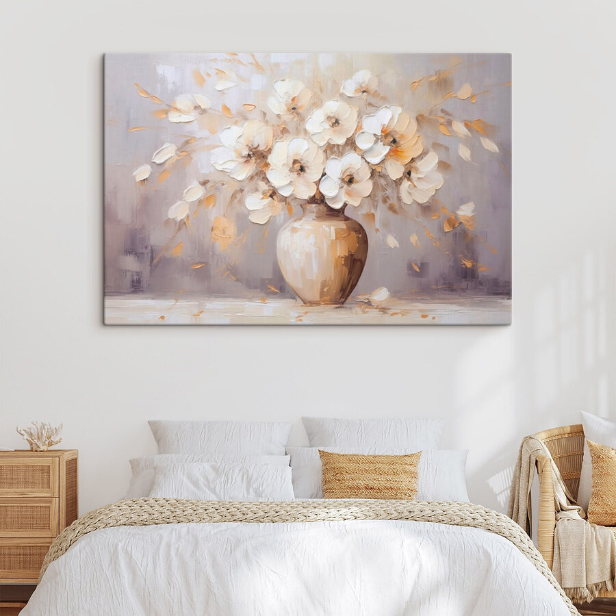 Painting of flowers in a vase Painting of flowers in a vase