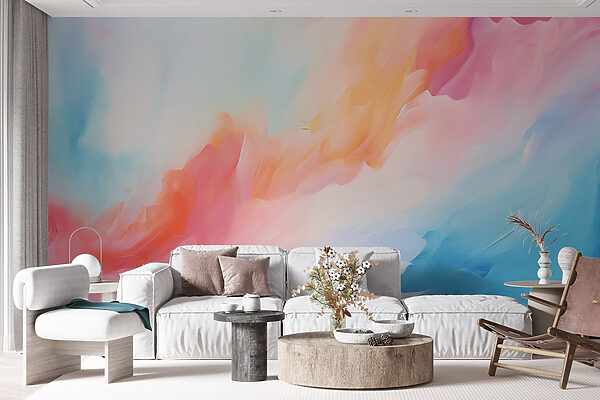 Colorful painting of clouds