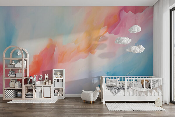 Colorful painting of clouds