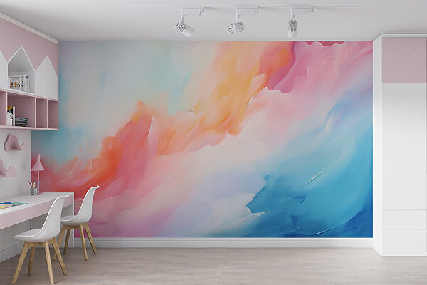 Colorful painting of clouds