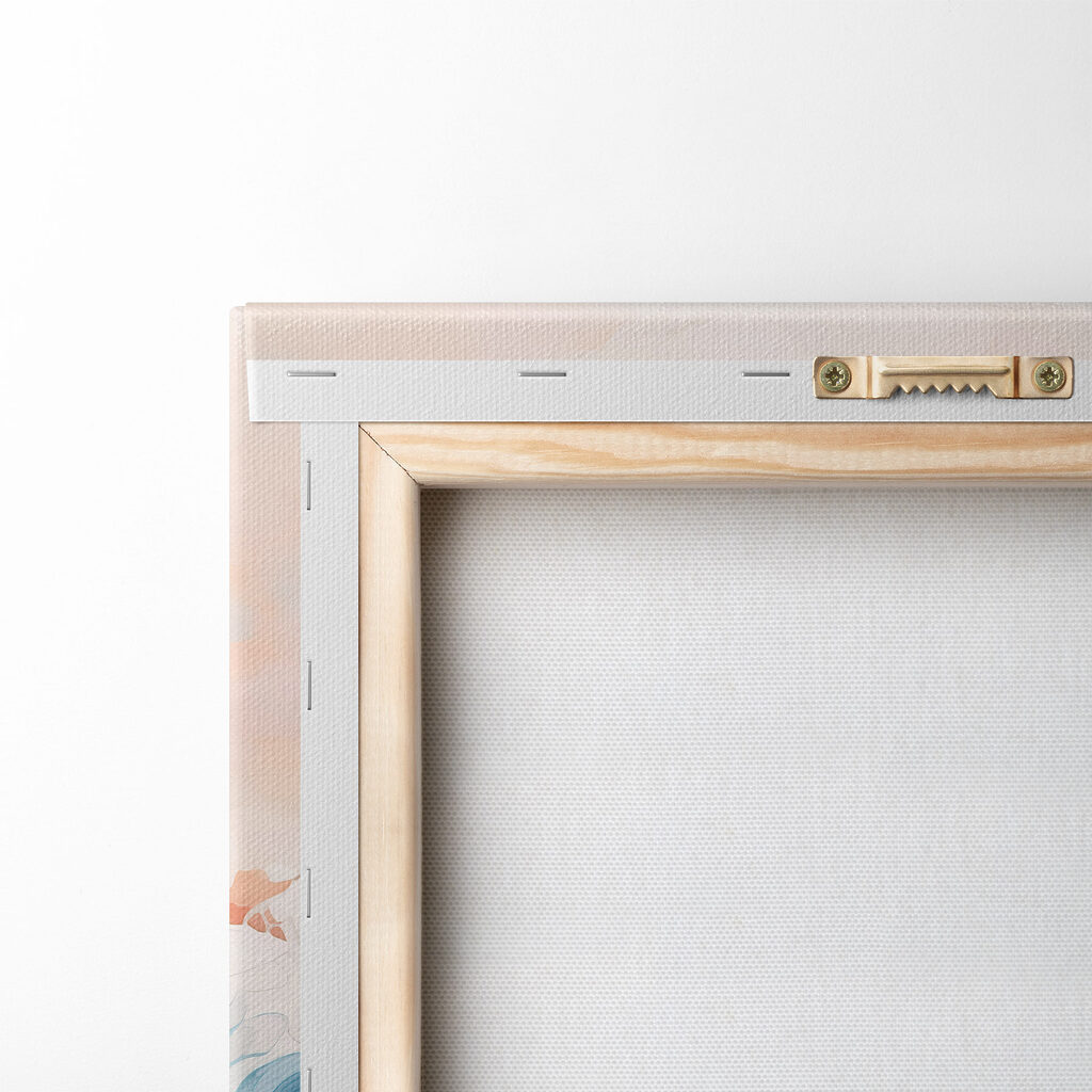 Painting of waves in the ocean