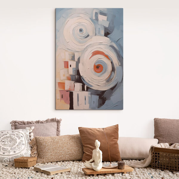 Painting of a spiraling pattern Painting of a spiraling pattern