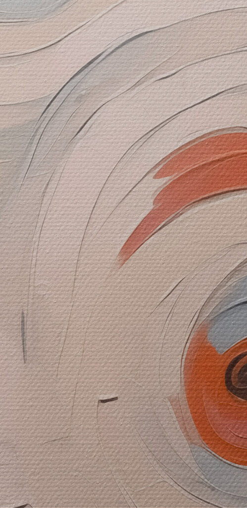 Painting of a spiraling pattern Painting of a spiraling pattern