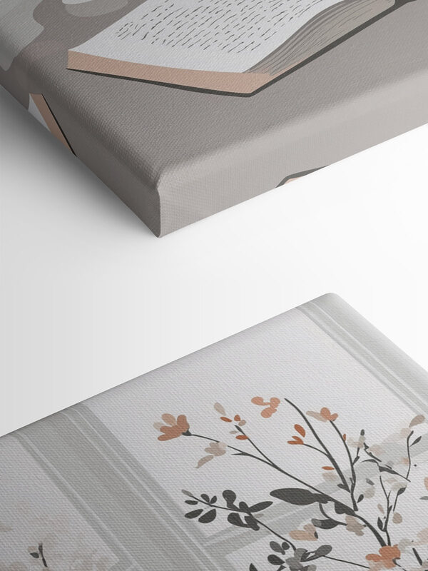 Book and a cup of coffee on a table