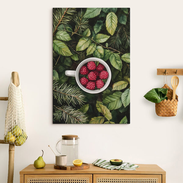 Cup of raspberries in a tree Cup of raspberries in a tree