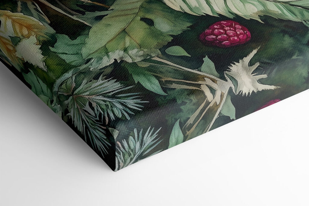 Cup of raspberries on leaves Cup of raspberries on leaves