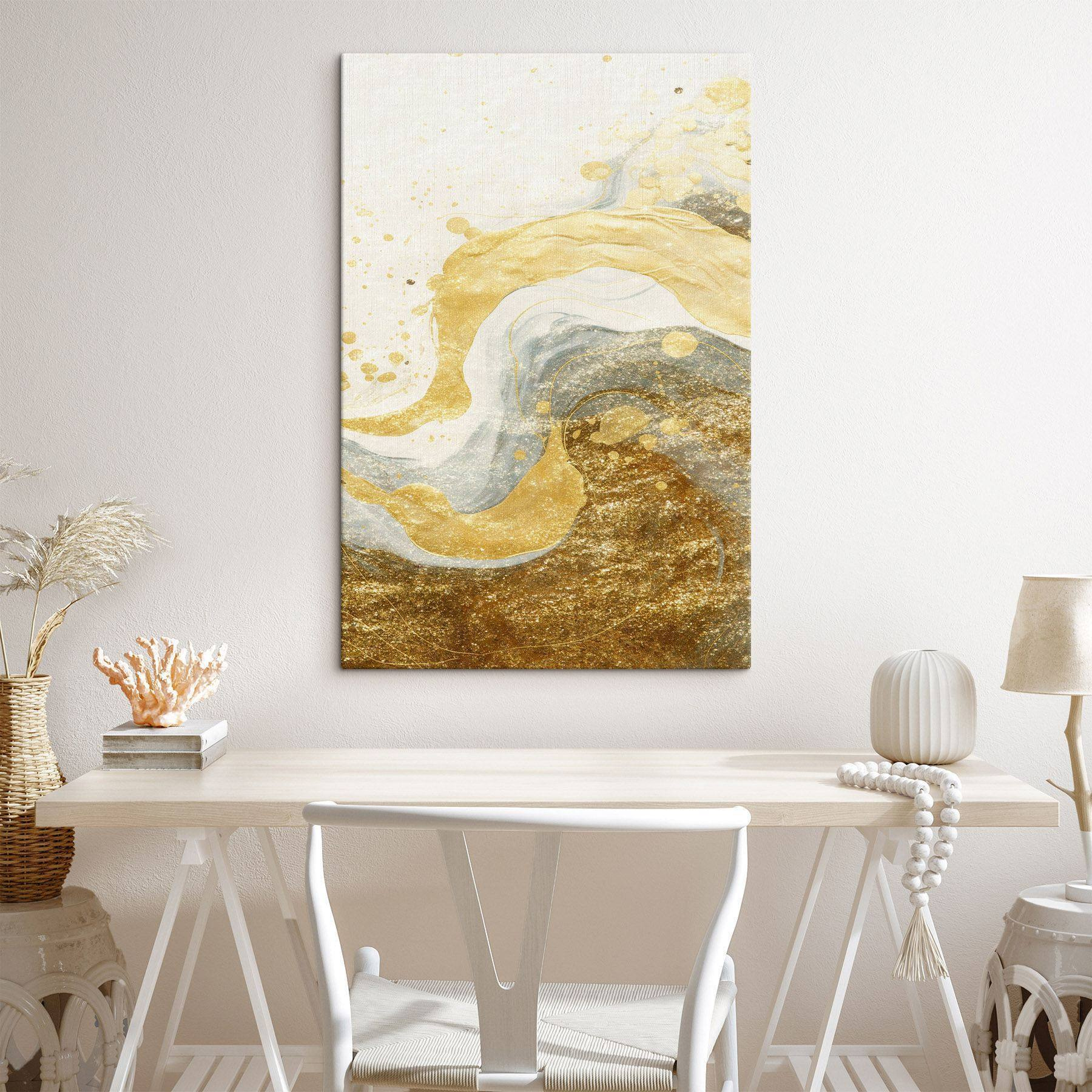 Abstract waves in soft pastel hues