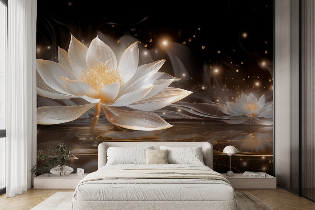 White flower in water