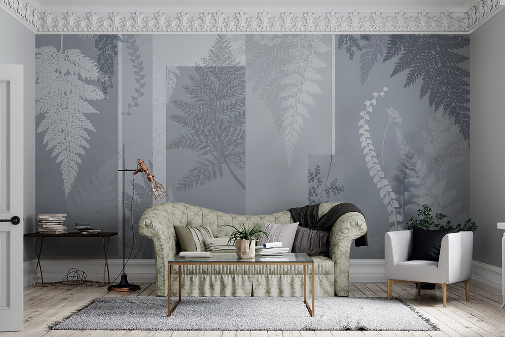 Grey and white floral pattern Grey and white floral pattern